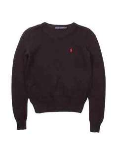 Women's Polo Ralph Lauren Knitted Black V-Neck Sweater (M) - Picture 1 of 6