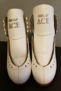 Stivali Graf "Ace" in pelle bianca pattinaggio su ghiaccio/figure junior NUOVI TAGLIA 2,5 M  - Foto 1 di 12