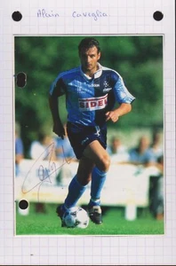 FOOTBALL CARTE ALAIN CAVEGLIA LE HAVRE SIGNATURE ORIGINALE - Picture 1 of 1