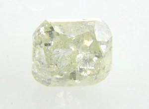 Diamante de corte esmeralda gris blanco en forma de cojín de 0,43 quilates 4,17 x 3,70 x 3,19 mm - Imagen 1 de 10