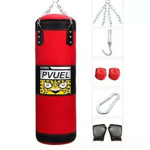 39" Heavy Boxing Punching Bag Training Gloves Speed Set Kicking MMA Workout GYM - Picture 1 of 10