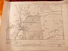 Original 1925 OS Map Bishops Hatfield Park Essendon West End River Lea Bullstag