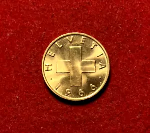 Switzerland 1966 B 2 Rappen UNC Bronze Coin KM#47 T4094 - Picture 1 of 2