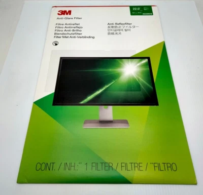 3M Anti-Glare Filter for 22.0" Monitor AG220W1B 11.7 x 18.7 new - Image 1 of 4