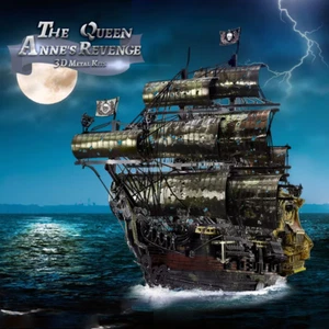 Piececool 3D Metal Puzzle The Queen Anne's Revenge Jigsaw Pirate Ship DIY Model - Picture 1 of 6