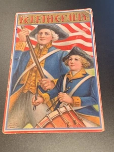 Postkarte / 4. Juli / S. Garre 1909 / Soldat & Schlagzeugerjunge - Bild 1 von 11