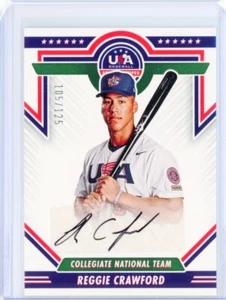 2021 2022 Panini USA Stars Stripes REGGIE CRAWFORD Black AUTO AUTOGRAPH RC /125 - Picture 1 of 2