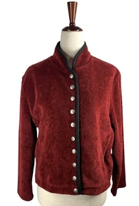 Damen TSUNAMI Gr. M gefütterter Pullover Strickjacke weinrot Antik Stil silberne Knöpfe - Bild 1 von 12