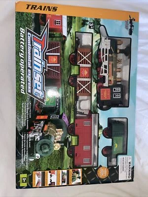 Toy Train Set for Kids Illuminated Electric Locomotive Cargo Sounds LED Lights - Image 1 of 4