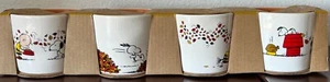 Rae Dunn x Peanuts 2024 Snoopy Fall Harvest Give Thanks Gather 4 Ramekin Set NIP - Picture 1 of 8