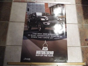 Jeep Wrangler Dealership Poster - "2019 Motor Trend SUV Of The Yaer" - Picture 1 of 4