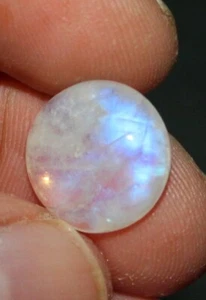 Pietra di luna 14,5 mm, pietra di luna naturale cabochon, pietra di luna sciolta blu rotonda - Foto 1 di 3
