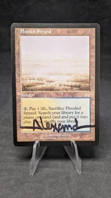 Flooded Strand -MTG Magic the Gathering Onslaught-Signed by Rob Alexander- MP A - Image 1 of 2