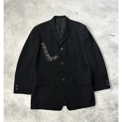 Abrigo de lana Yohji Yamamoto Y's para hombre años 90 puntada Foto 1 de 4