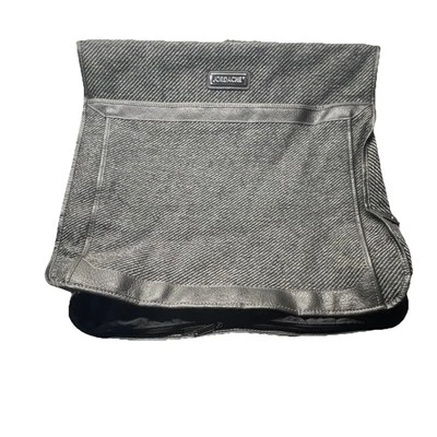 Vintage 80s Jordache Hanging Garment Bag And Carry On Bag Gray Tweed - Image 1 of 4