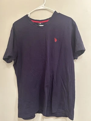 US Polo Assn. Camiseta vintage de manga corta para hombre Y2K azul marino, talla L Foto 1 de 4