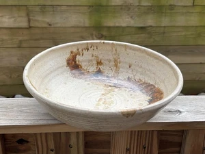 Vtg Studio Art Pottery Bowl Centerpiece Drip Glazed Boho MCM Hand Thrown 11” - Picture 1 of 18