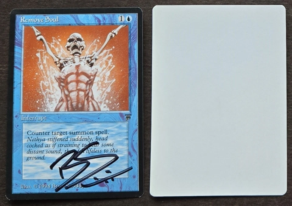 SIGNED MtG Magic Brian Snoddy Artist Proof _ Legends _ REMOVE SOUL _ VHTF 1/100! - Image 1 of 2