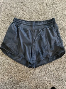 Pantalones Cortos Lululemon Athletica Track That Tiro Medio Forrados Gris Tie Dye Talla 10 - Imagen 1 de 9