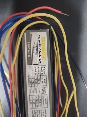 Sunlite Sb432Mv Multi Volt Electrical Ballast 40160-Su * SB /432/120 120V 60Hz  - Image 1 of 3