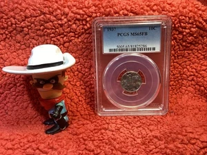 1937 MERCURY HEAD DIME PCGS MS65FB  - Picture 1 of 8