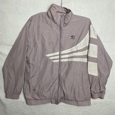 VTG Adidas Women's Light Pink Full Zip Windbreaker Retro Track Jacket Sz Medium - Image 1 of 4