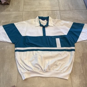 Vintage 1960s Town Craft Men’s Great Gatsby Polyester Short Sleeve Polo Shirt XL - Bild 1 von 9