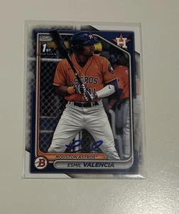 Esmil Valencia 2024 1st Bowman Prospect IP Auto #CPA-EVI Astros - Bild 1 von 1
