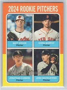 2024 Topps Heritage #616 Rookie Pitchers Krook / Murphy / Cannon / Maciejewski) - Picture 1 of 2