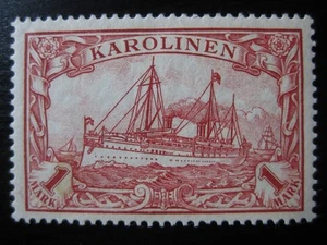 KAROLINEN DEUTSCHE KOLONIE Mi. #16 postfrische Kaiser Yacht Briefmarke! - Bild 1 von 2