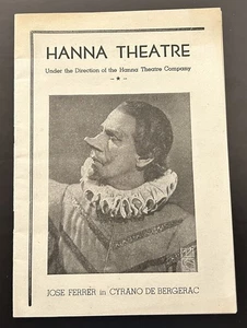 Vintage Hanna Theatre 1947 Program Cyrano De Bergerac Cleveland Ohio - Picture 1 of 3