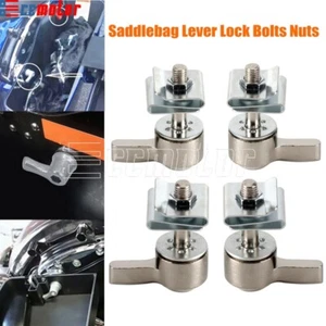 Saddlebag Lever Lock Bolts Nuts Kit Mount Set For Harley Touring Road Glide King - Picture 1 of 7