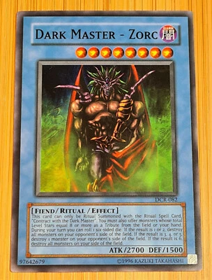 Dark Master-Zorc # DCR-082 Super Rare Karte A Dark Crisis 2003 EN N.Mint-Mint - Bild 1 von 2