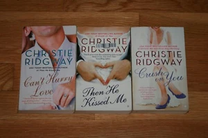 Lot of 3 Christie Ridgway book Can't Hurry Love Then He Kissed Me Crush on You - Picture 1 of 2