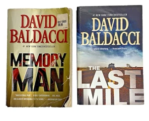 MEMORY MAN & LAST MILE Books 1 & 2 Amos Decker Series David Baldacci FAST SHIP! - Picture 1 of 4