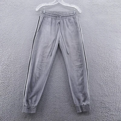 Pantalones Jogger Cloth & Stone para Mujer XS Gris Lyocell Esmoquin Rayas Informales Foto 1 de 4