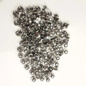 5 paks Silver Tone Round Stud's with Smoke Gray Inserts, 144 pcs each - Picture 1 of 2