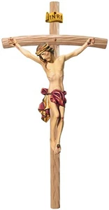 Kruzifix Jesus am Kreuz H 10/ 20 cm Holzfigur Holzstatue Statue handgeschnitzt - Bild 1 von 4