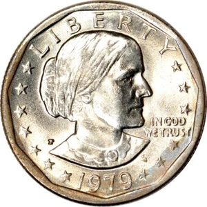 1979-P SBA$1 Wide Rim(Near Date) Susan B. Anthony Dollar Choice UNC K17925 - Picture 1 of 2
