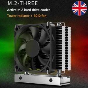 M.2-THREE M.2 2280 SSD Heatsink with 6010 Fan Aluminum Heatsink for Desktop PC - Afbeelding 1 van 8
