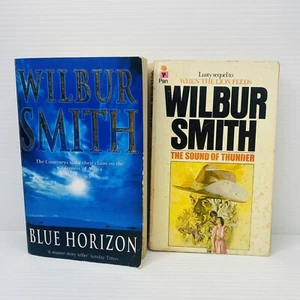 Lote de 2 novelas de Wilbur Smith El sonido del trueno + Blue Horizon pequeño libro de bolsillo - Imagen 1 de 10
