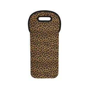Weintasche Kühltasche, Leopardenmuster, Tier, Weinliebhaber Geschenk, wiederverwendbar, - Bild 1 von 4