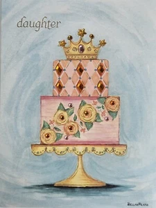 TARJETA DE FELICITACIÓN DE CUMPLEAÑOS PRINCESA CUMPLEAÑOS PARA HIJA BELLA PILAR GEMADA - Imagen 1 de 6