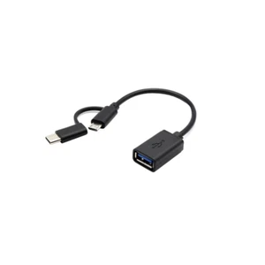 Cable adaptador OTG 2 en 1 Micro USB - TYPE-C tipo c USB-C cable de datos - Imagen 1 de 2