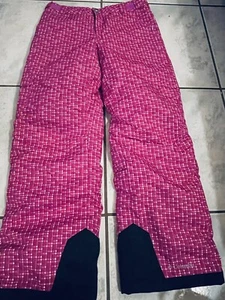 Columbia Ski Pants Youth Girl Size SM Omni-Heat Pink Pattern OUTGROWN Insulated - Picture 1 of 5