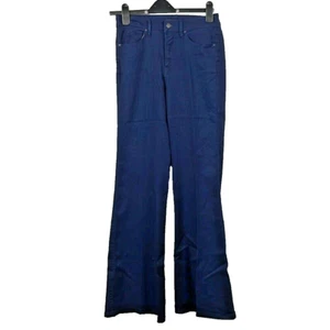 Fade to Blue Women’s Flare Jeans Pockets Button/Fly Front Dark Blue Stretch 6 - Picture 1 of 10