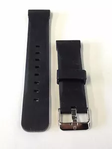Bulova 98B127 98B277 Black Rubber Band S/S Silver Buckle Watch Band Replacement - Picture 1 of 2