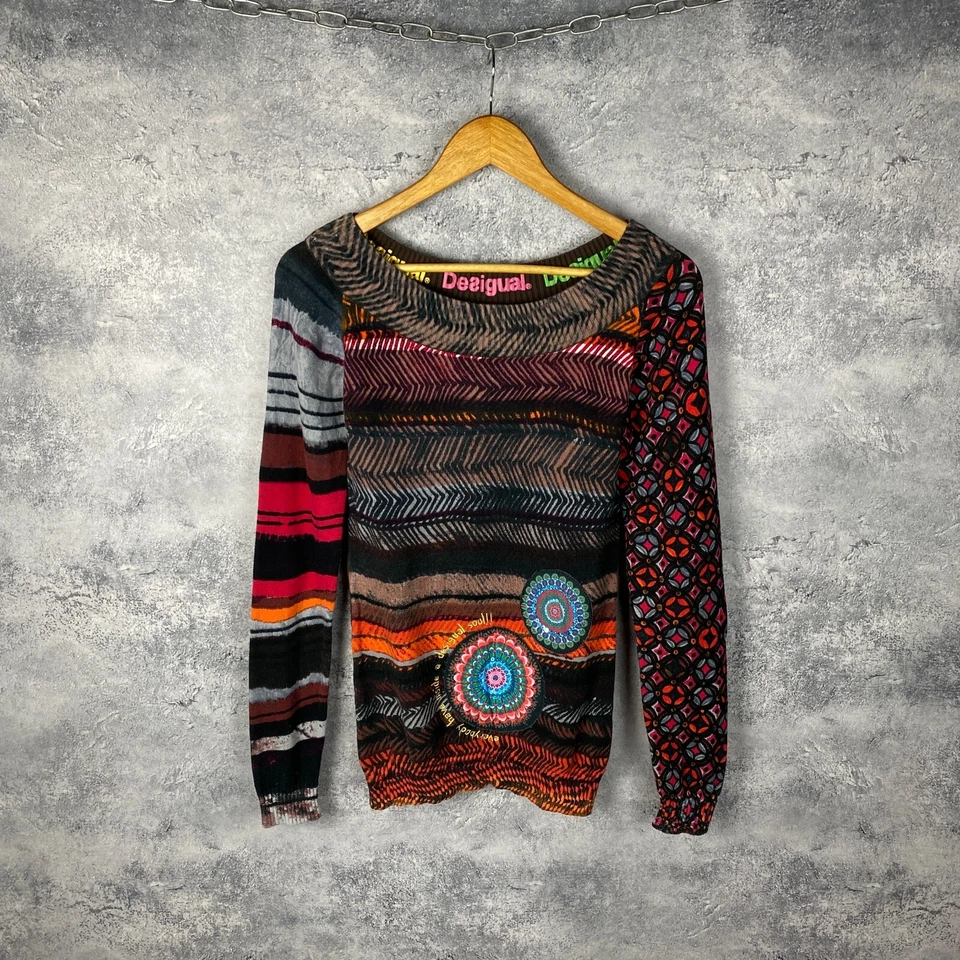 Desigual Sweater Women's Size S Multicolor Long Sleeve ` - Image 1 of 4