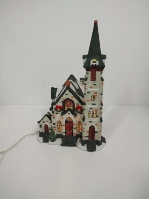 Banco de Trabajo de Santa Serie Towne "Capilla del Señor" 2000 Iglesia Pueblo de Navidad Foto 1 de 4