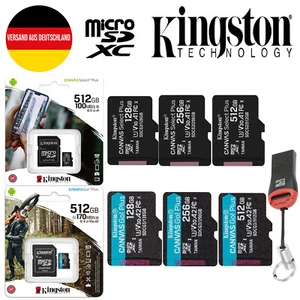 Micro SD Card MEMORY CARD 32GB 64GB 128GB 256GB 512GB Kingston 100 - 170MB/s - Picture 1 of 44